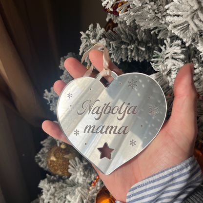 Božićni ukras od pleksiglasa – Srce ❤️