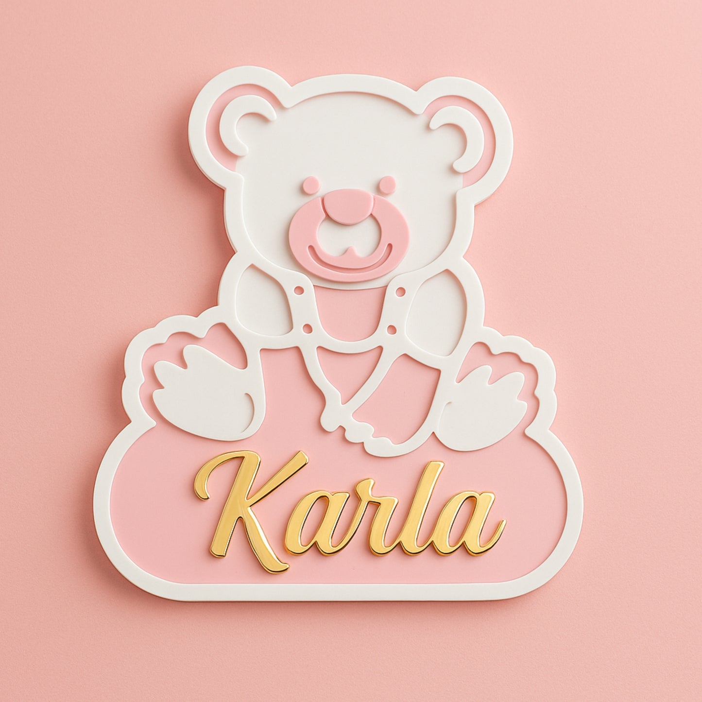 🧸 Personalizirana ploča Medvjedić – ime po želji