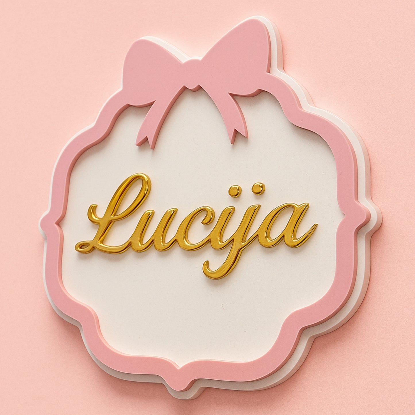 🎀 Personalizirana ploča s mašnicom – ime po želji