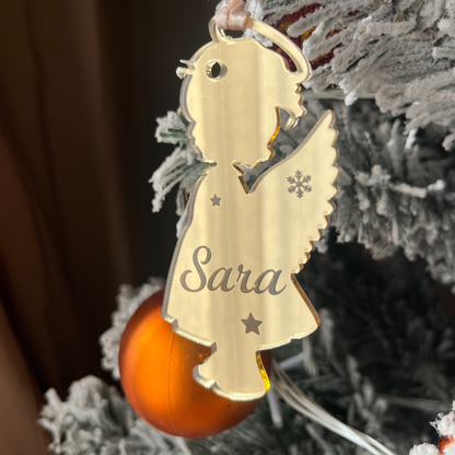 👼 Božićni ukras od pleksiglasa – Anđeo (Ženski)