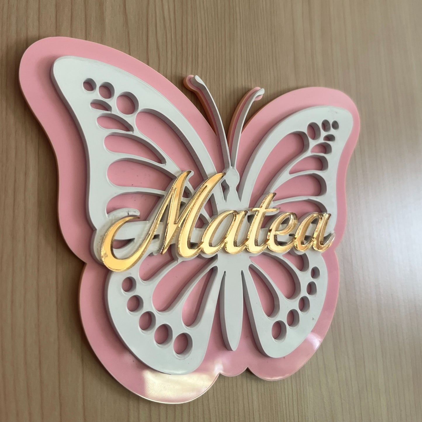 🦋 Personalizirana ploča Leptir – ime po želji