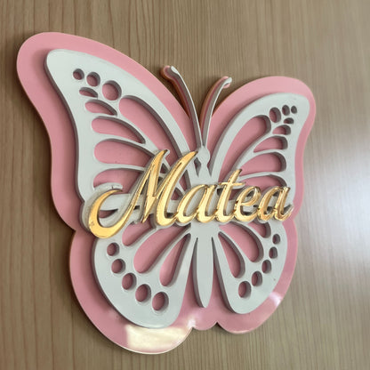 🦋 Personalizirana ploča Leptir – ime po želji