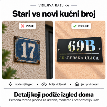 CLS Design 3 – Elegant – kućni broj od pleksiglasa po mjeri