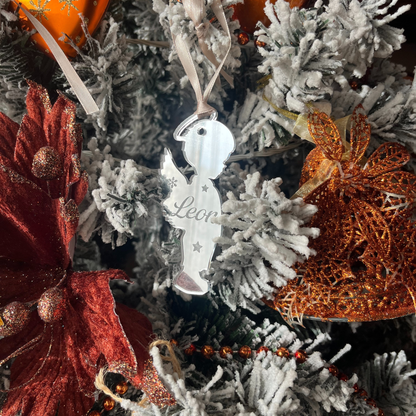 👼 Božićni ukras od pleksiglasa – Anđeo (Muški)