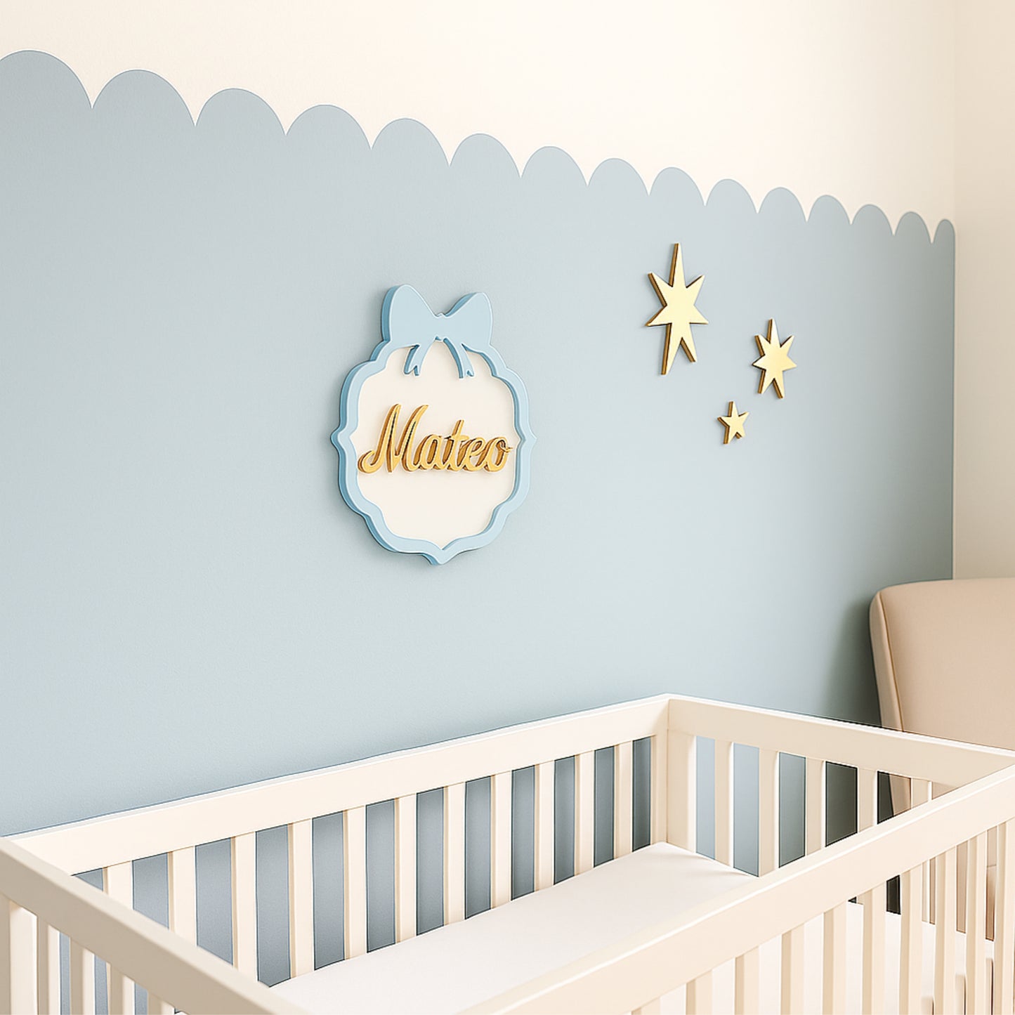 🎀 Personalizirana ploča s mašnicom – ime po želji