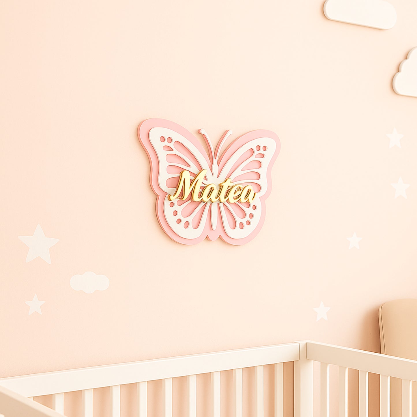 🦋 Personalizirana ploča Leptir – ime po želji