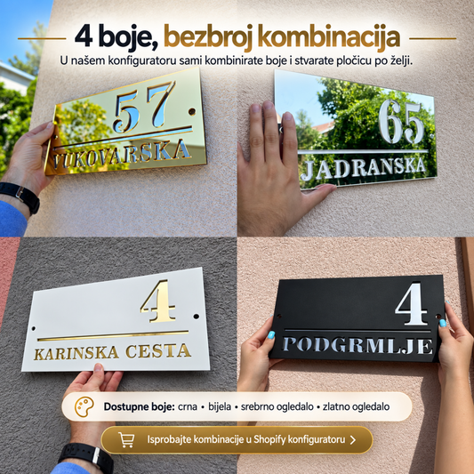 CLS Design 3 – Elegant – kućni broj od pleksiglasa po mjeri