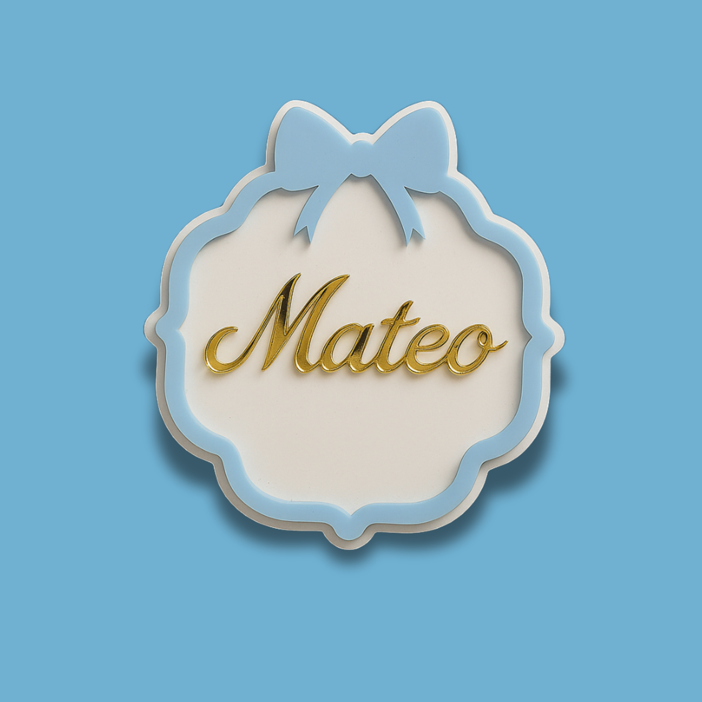 🎀 Personalizirana ploča s mašnicom – ime po želji