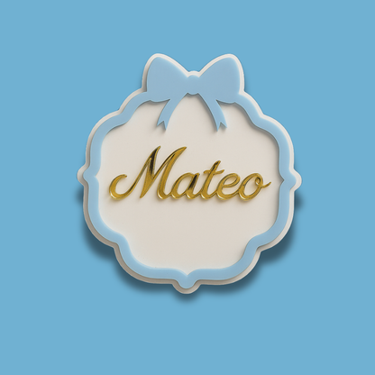 🎀 Personalizirana ploča s mašnicom – ime po želji