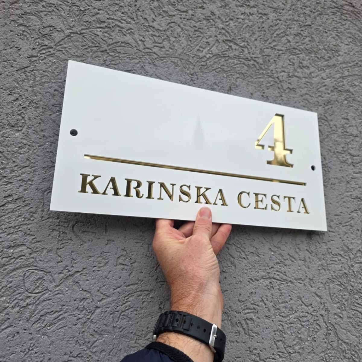 CLS Design 3 – Elegant 2:1 – kućni broj od pleksiglasa po mjeri