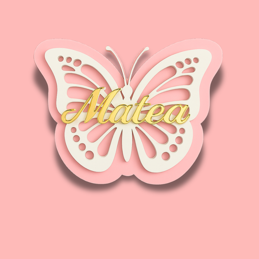 🦋 Personalizirana ploča Leptir – ime po želji