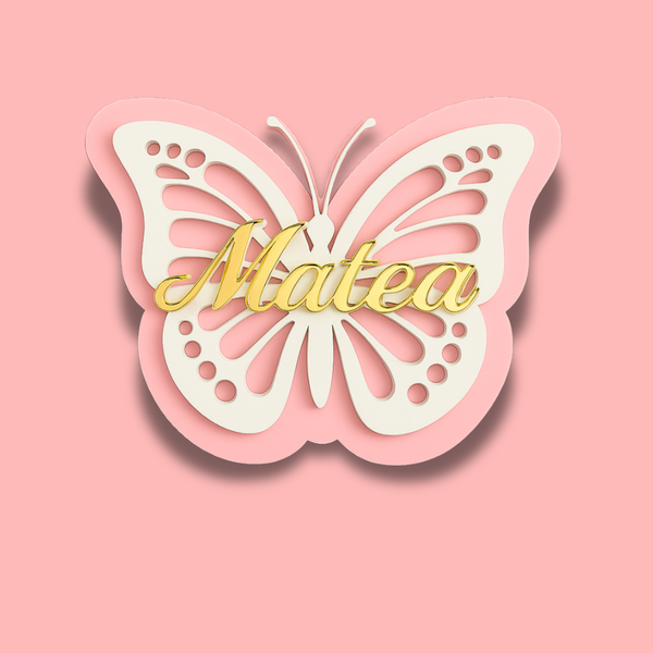 🦋 Personalizirana ploča Leptir – ime po želji