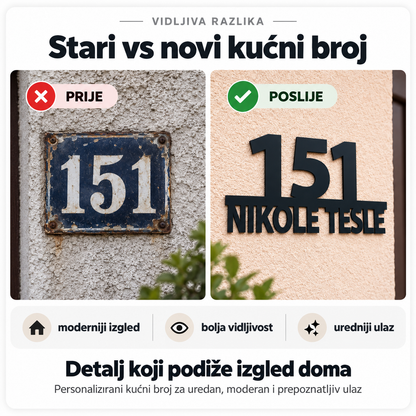 CLS Design 2 – Urban – kućni broj od pleksiglasa po mjeri