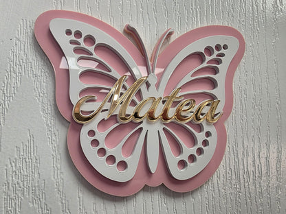 🦋 Personalizirana ploča Leptir – ime po želji