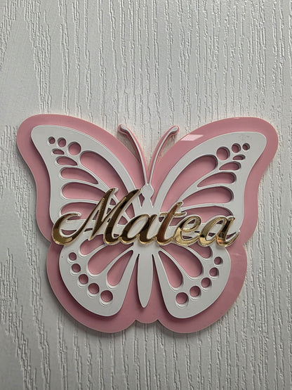 🦋 Personalizirana ploča Leptir – ime po želji