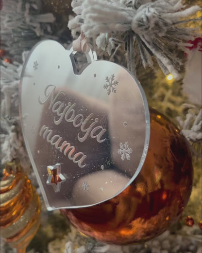 Božićni ukras od pleksiglasa – Srce ❤️