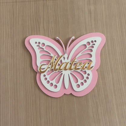 🦋 Personalizirana ploča Leptir – ime po želji